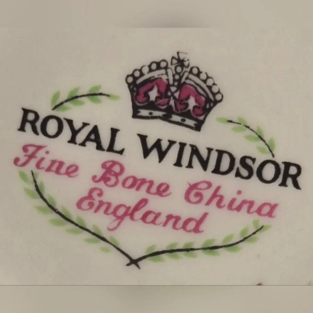 Vintage Windsor Bone China Creamer Sugar Bowl Forget Me Not England